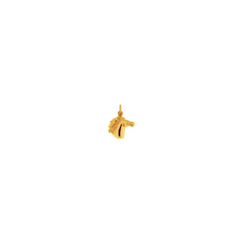 pendentif tête de cheval en or 18 carats 1cm X 1cm pendentif tête de cheval en or 18 carats 1cm X 1cm