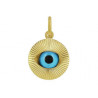 Pendentif or Œil, 14 mm, Or jaune 18k