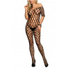 Combinaison sexy ouverte filet noir trous paris hollywood