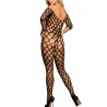 Combinaison sexy ouverte filet noir trous paris hollywood