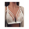 Soutien-gorge blanc fermeture devant broderie blanche taille M 70D 75C