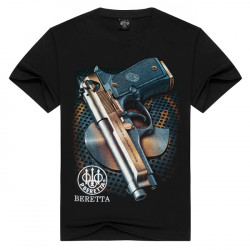 T-shirt noir pistolet Beretta tee-shirt pour homme