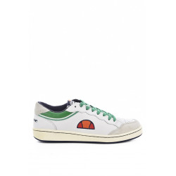 ELLESSE verte et blanche basket Sneakers cuir logo brodé