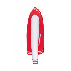 Blouson molleton teddy unisexe rouge homme femme kariban