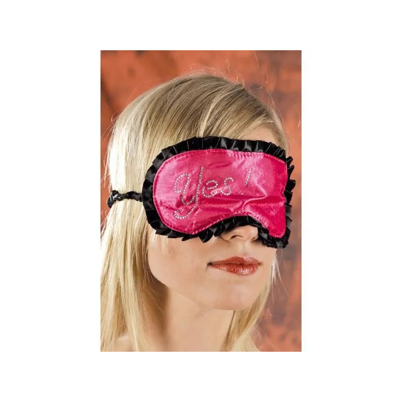 MASQUE ROSE/NOIR YES ! pour jeux amoureux