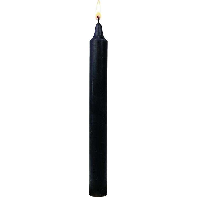 12 Bougies Teintées Masse - Coloris noire  longue durée