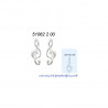 Boucles d'oreilles clé de sol en argent pour femme