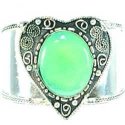 Bracelet avec Onyx turquoise-Bracelet réglable-Largeur 5 cm