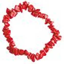 Bracelet baroque corail rouge - 8 cm environ
