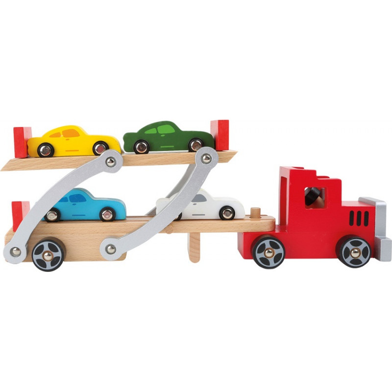Camion transport de voitures Classique jouet en bois pour enfant plus de 3 ans