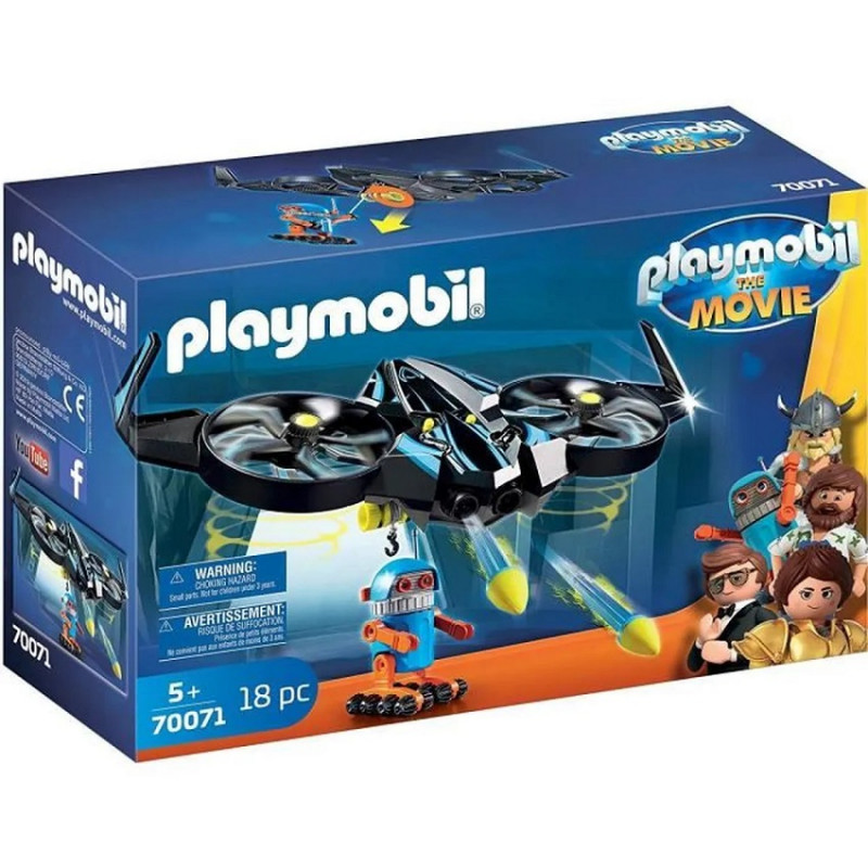PLAYMOBIL 70071 - PLAYMOBIL THE MOVIE Robotitron avec drone