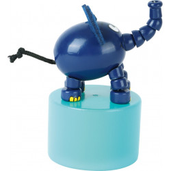jouet bois peint Poussoir Éléphant bleu Die Maus dès 3ans