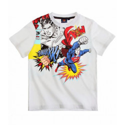 T-shirt blanc superman pour enfant garçon