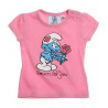 T-Shirt Rose Schtroumpf Offre Une Fleur Rose