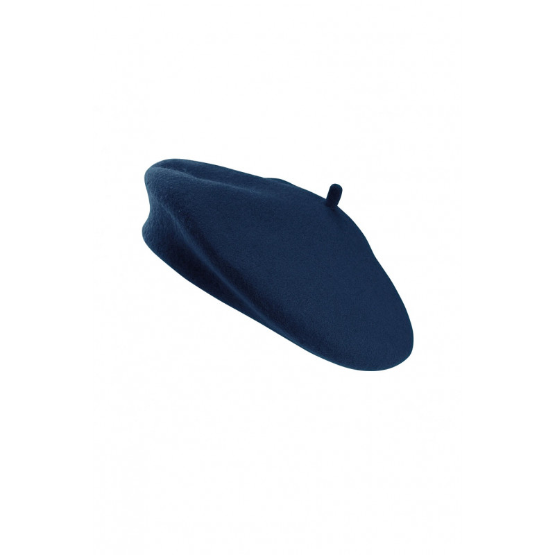 Béret basque en laine bleu marine K-UP
