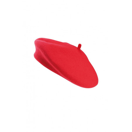 Béret basque en laine rouge K-UP