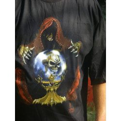 T-shirt alchemy voyante boule de cristal crane tête de mort