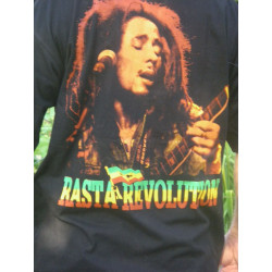 T-shirt bob Marley rasta révolution Recto/verso taille : XL
