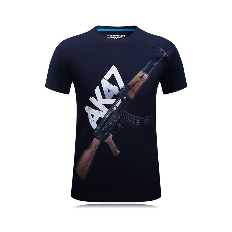 T-Shirt Fusil D'assaut Ak47 Russe Soviétique Bleu Marine Taille M/L T-Shirt Fusil D'assaut Ak47 Russe Soviétique Bleu Marine Taille M/L