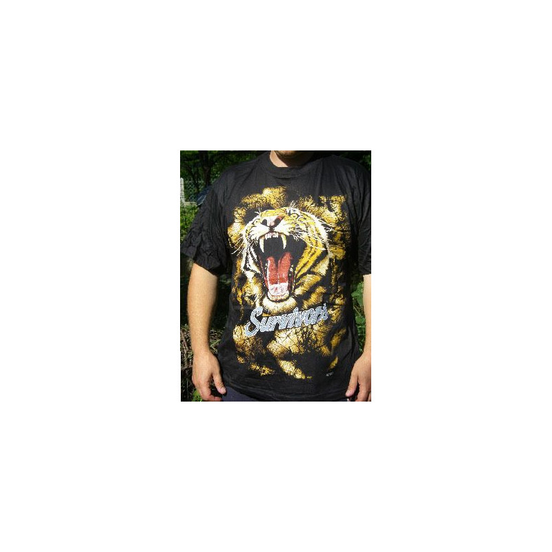 T-shirt noir Tigre Survivor taille XL