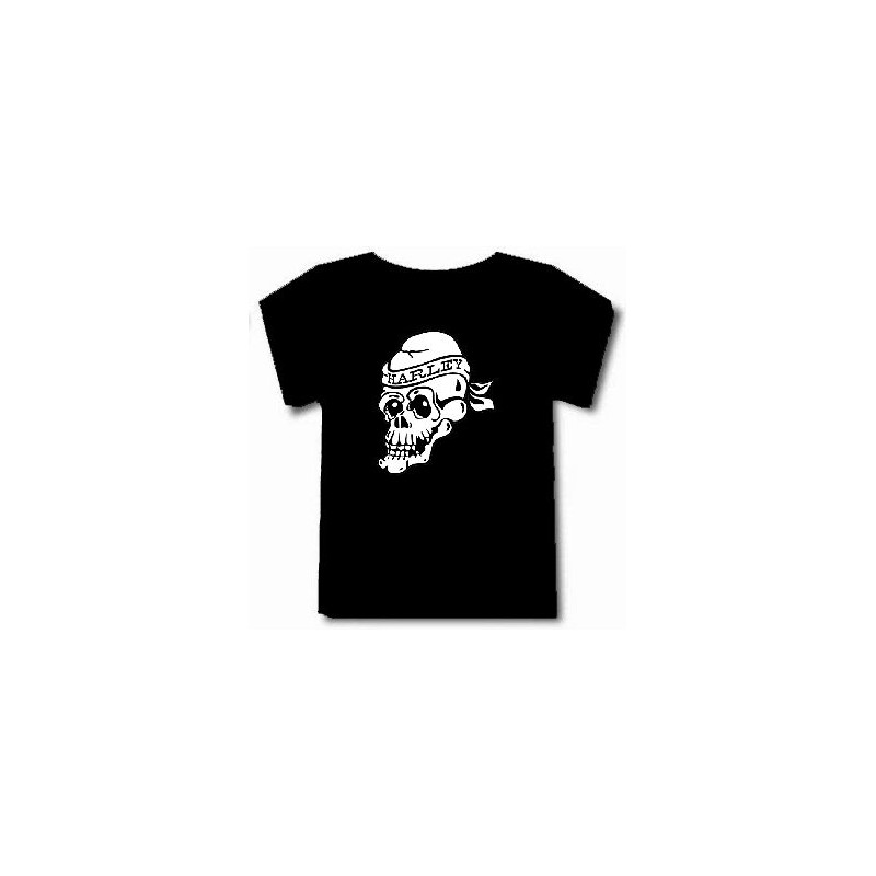 T-shirt noir tête de mort harley davidson