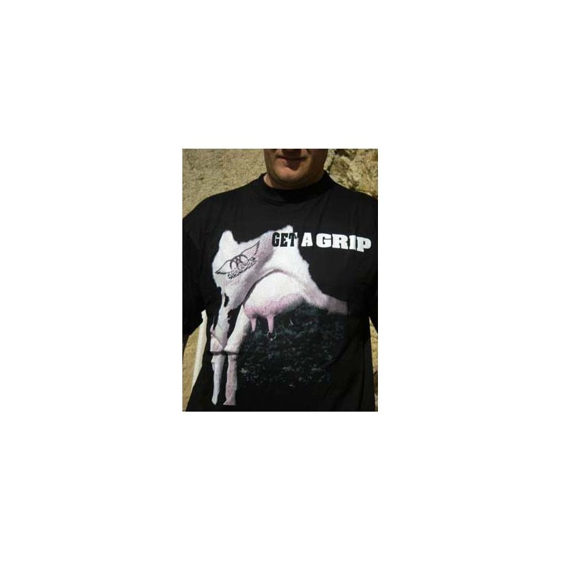 T-shirt Noir Aerosmith Get a Grip pour homme T-shirt Noir Aerosmith Get a Grip pour homme