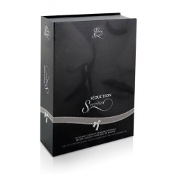 coffret masque dentelle, des dès coquins et une huile de massage