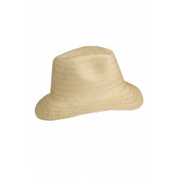 Chapeau Panama tressé ruban noir, fibres naturelles. K-UP