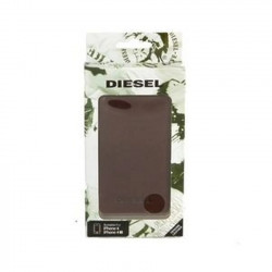 Etui iPhone 3, 4 DIESEL Cuir marron, Galápagos à rabat