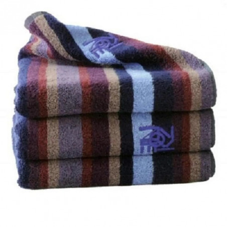 2 serviettes 55 x 92 cm + 6 gants de toilette KENZO Bleuet à rayure
