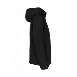 Parka femme avec capuche noire zip. Kariban