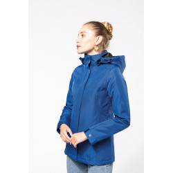 Parka femme avec capuche noire zip. Kariban