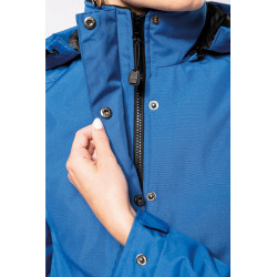 Parka femme avec capuche noire zip. Kariban