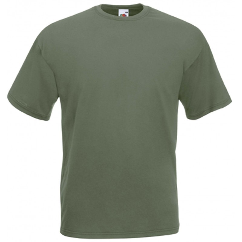 t-shirt S au 3XL kaki vert olive homme valueweight fruit of the loom SC221