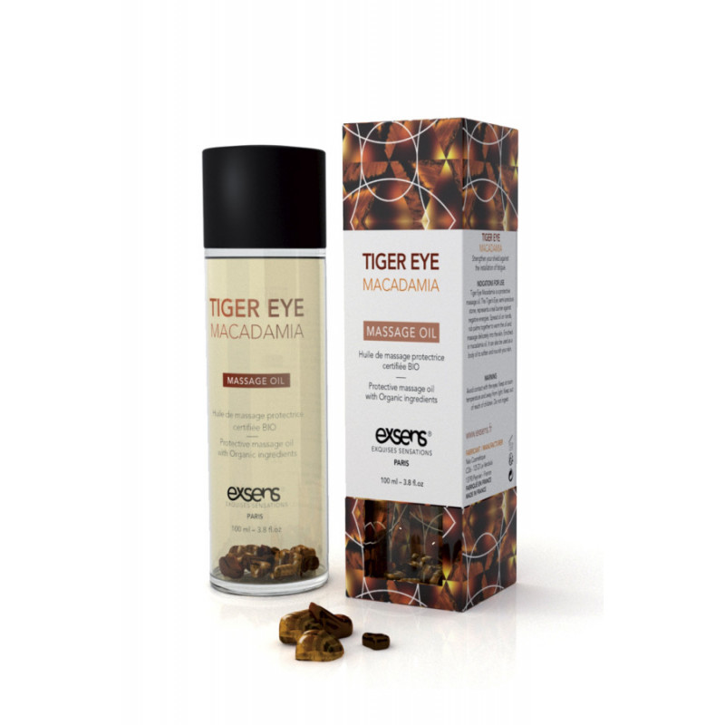 Huile de massage protectrice BIO Exsens Tiger Eye et macadamia 100ml