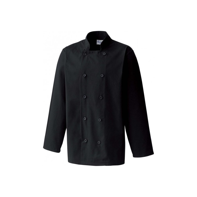 Veste noir de cuisine manches longues marque Premier PR657
