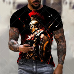 tee-shirt homme guerrier Spartiate polyester taille XL