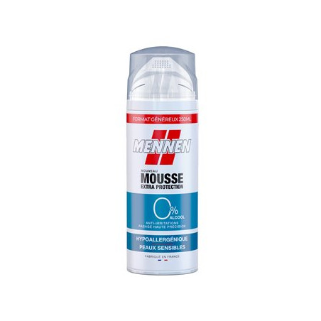 Mousse à raser Mennen Hypoallergénique 0% - 250ml