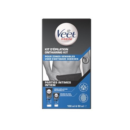 Crème dépilatoire Zones Intimes Veet Men 100+50ml