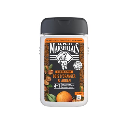 Gel douche Le Petit Marseillais Homme - Orange/Argan - 250ml