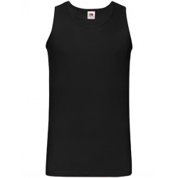 T-shirt sans manches noir pour homme Valueweight Athletic Vest Fruit of the Loom
