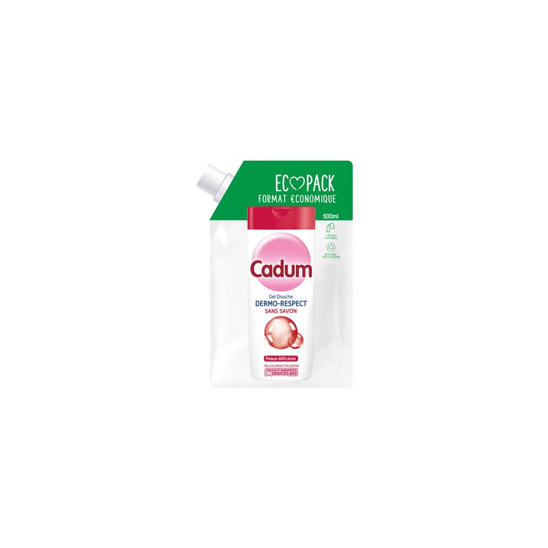 Gel douche Cadum Ecopack Dermo-respect - 500ml Gel douche Cadum Ecopack Dermo-respect - 500ml