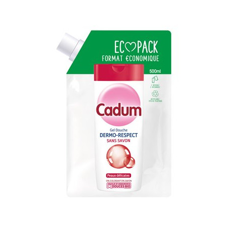 Gel douche Cadum Ecopack Dermo-respect - 500ml
