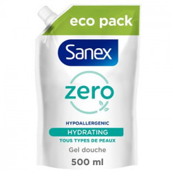 Recharge gel douche Sanex Zéro% Tous types de peaux - 500ml
