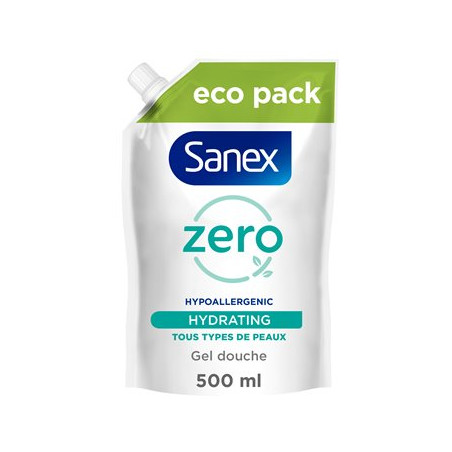 Recharge gel douche Sanex Zéro% Tous types de peaux - 500ml