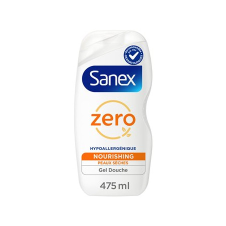 Gel douche Sanex Zéro 0% Peaux sèches - 475ml