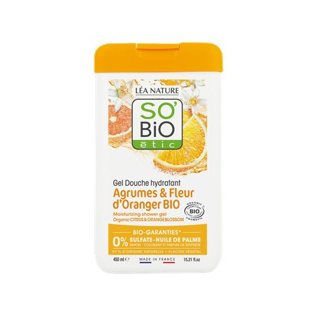 Gel douche So Bio Etic Fleur d'oranger - 450ml