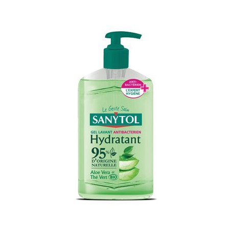 Gel lavant hydratant Sanytol Aloe vera Bio - 250ml