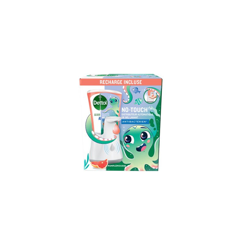 Kit Distributeur Savon Mains Dettol Pamplemousse 250ml