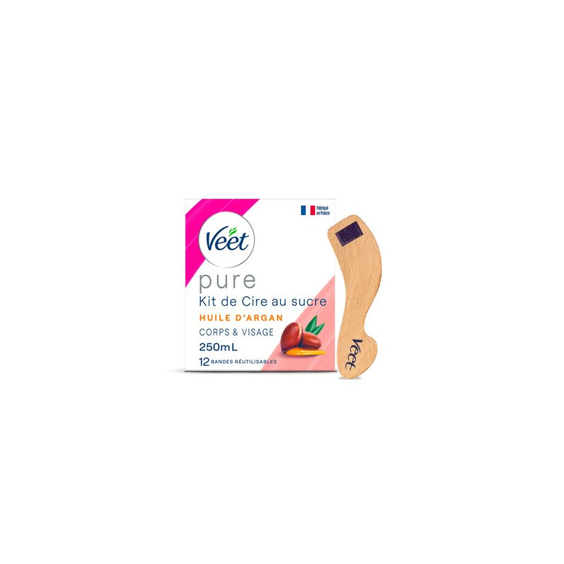 Cire Chaude au Sucre Pure Veet 100% d'Origine Naturelle 250ml
